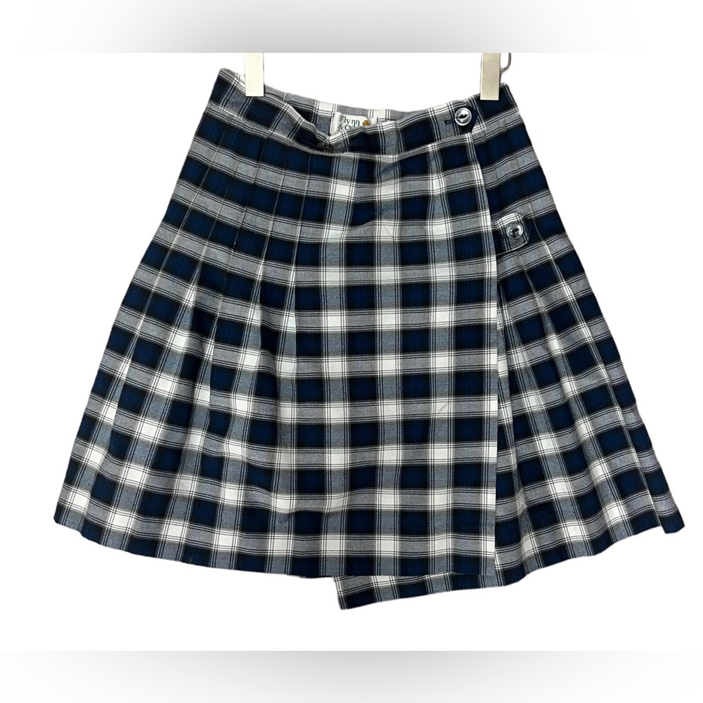 Vintage Pleated Skirt with Buttons